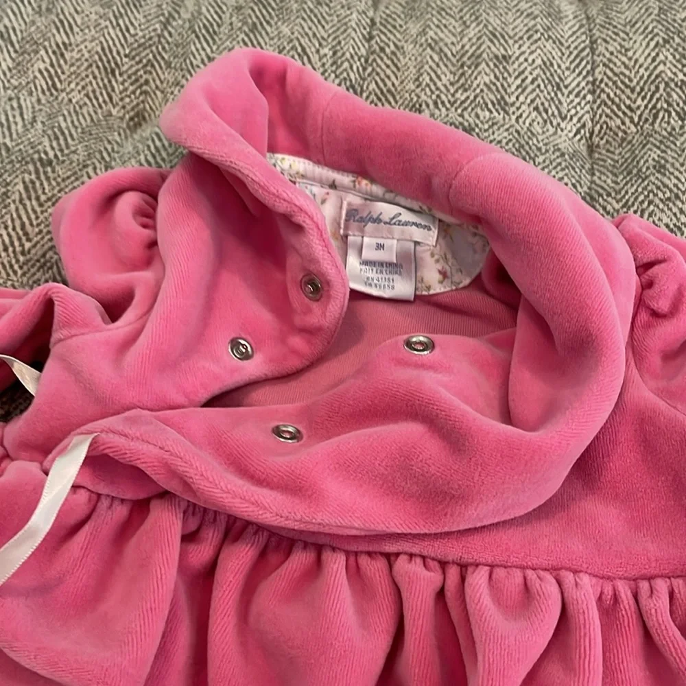 Ralph Lauren velour dress size 3 mths - Picture 4 of 4